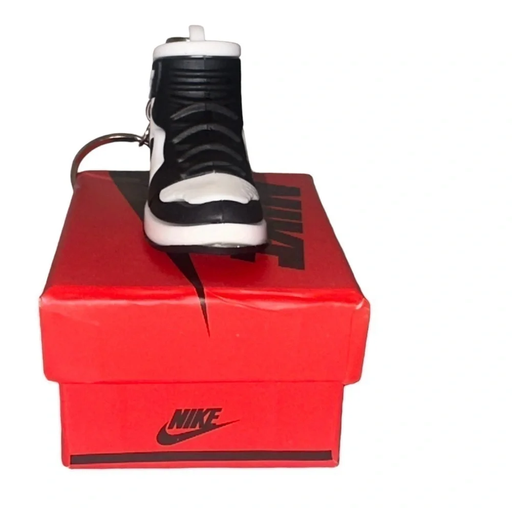 Air Jordan 1 High Top Nike Key Chain/ Bag Charm Black & White Comes w/box